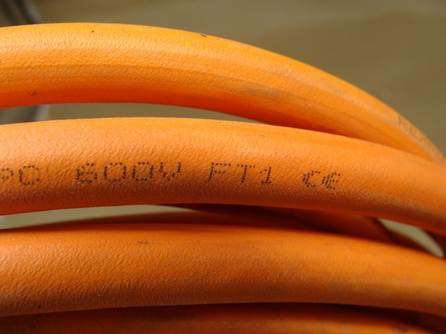REXROTH SERVO MOTOR POWER CABLE RKL0019 INK0653 06 21 42/17 600V 24 FEET