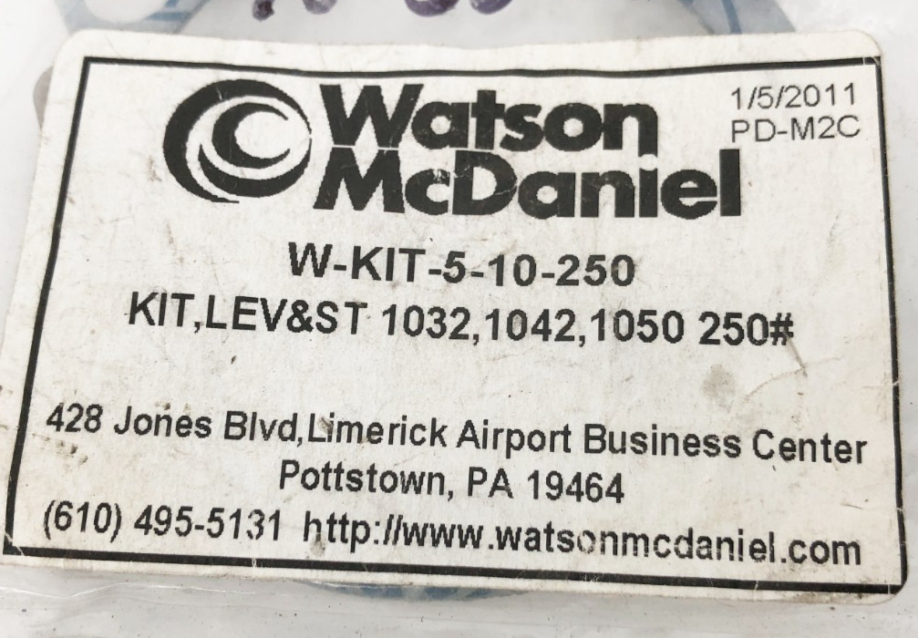New Watson McDaniel W-KIT-5-10-250 Lever/Seat Kit 1032 1042 1050 250# 1/2″ 3/4″