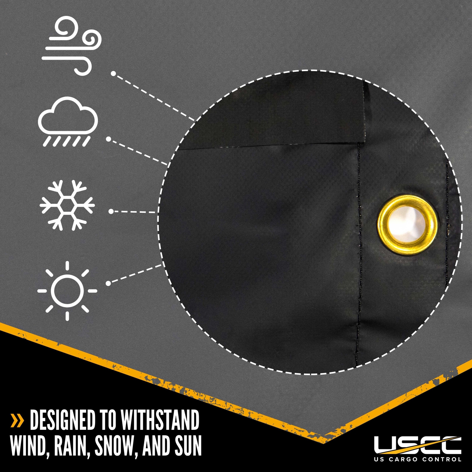 USCC Lightweight Lumber Tarp – 24′ X 18′ w/8′ Drop and Flap – 14oz Black Tarp