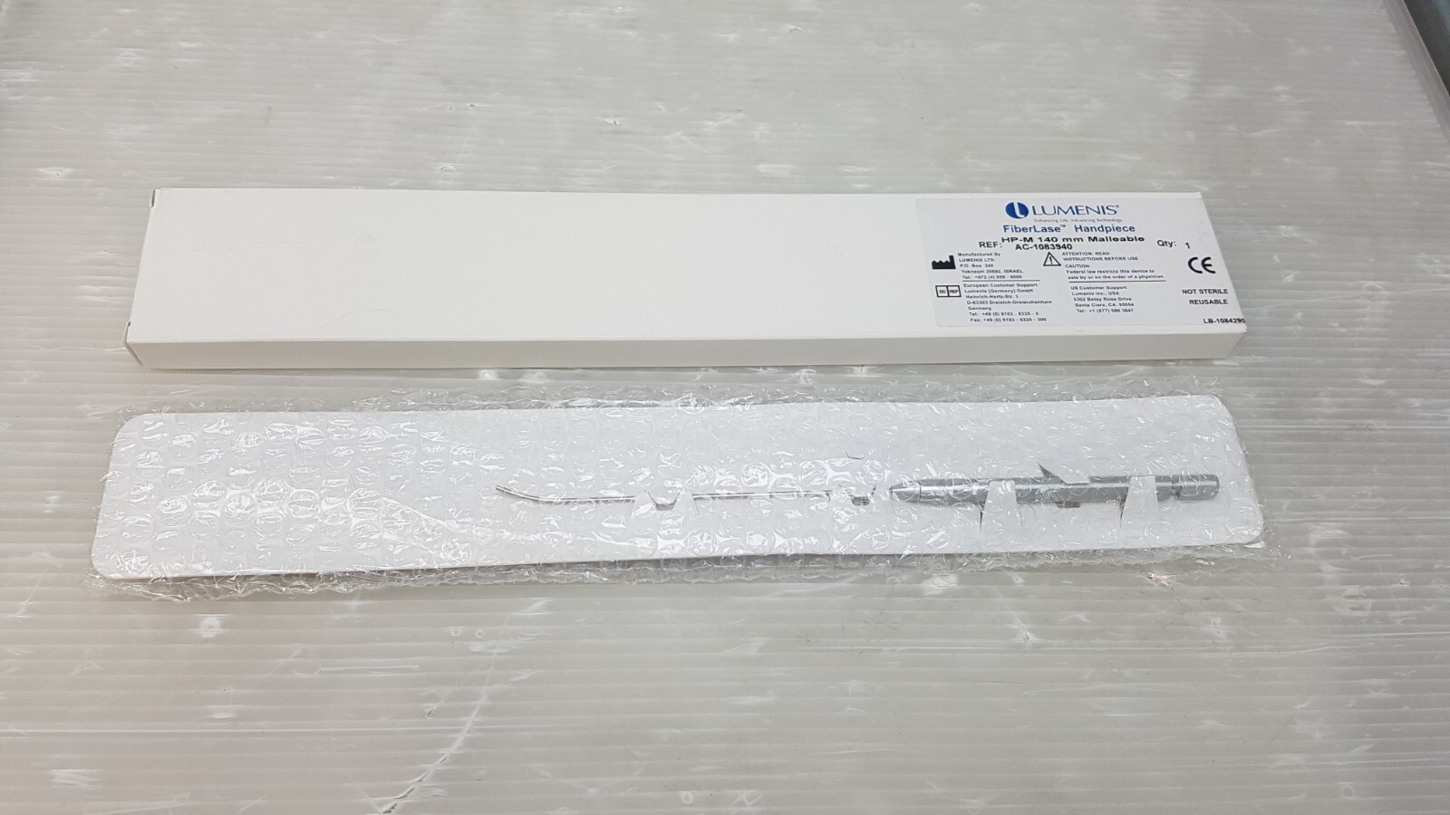 Lumenis FiberLase Handpiece; HP-M 140mm Malleable AC-1083940 ; LB-1084290