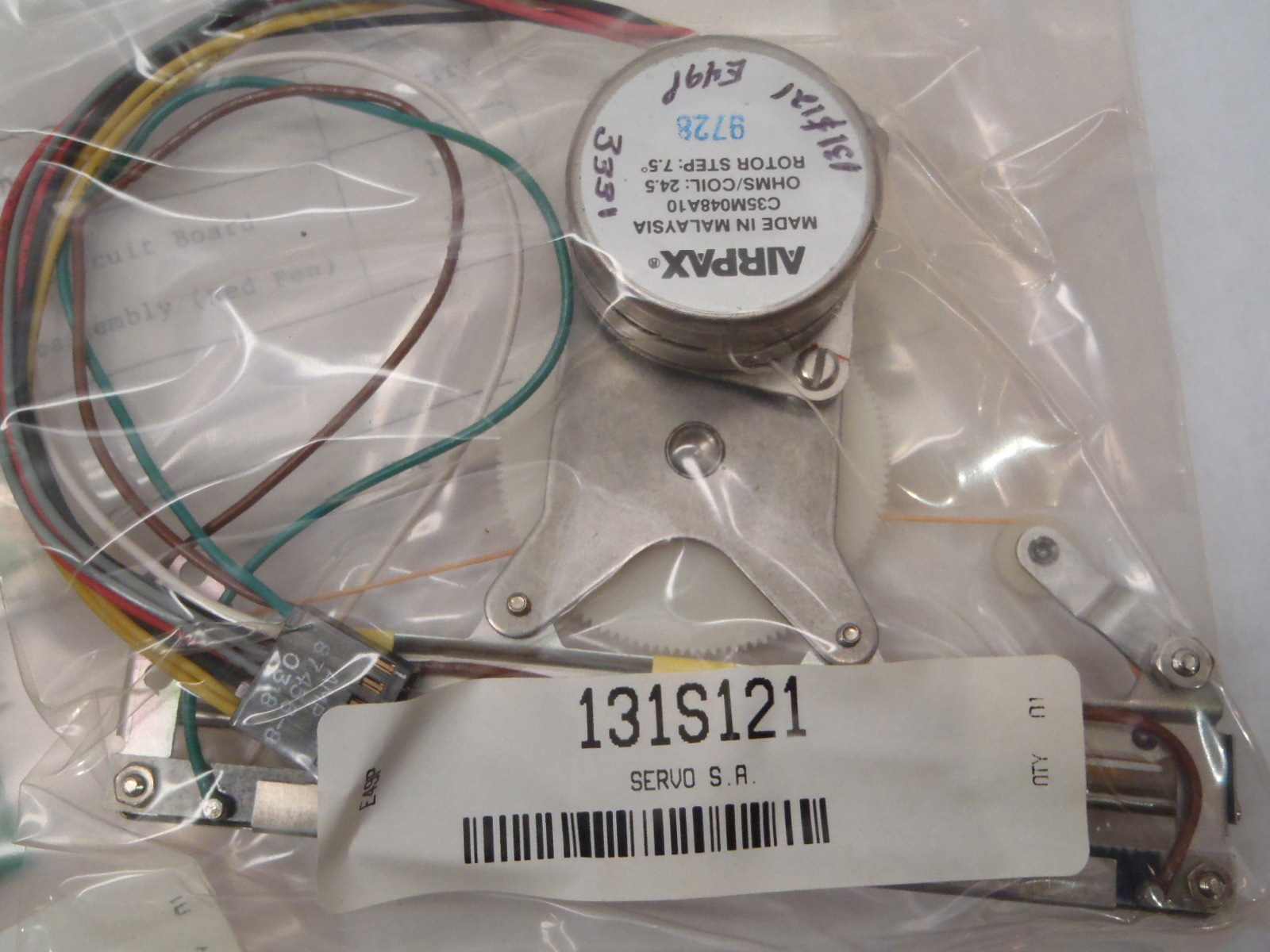 DWYER 155S763 1320J/1330J RED PEN SERVO ASSEMBLY & AMPLIFIER CIRCUIT BOARD