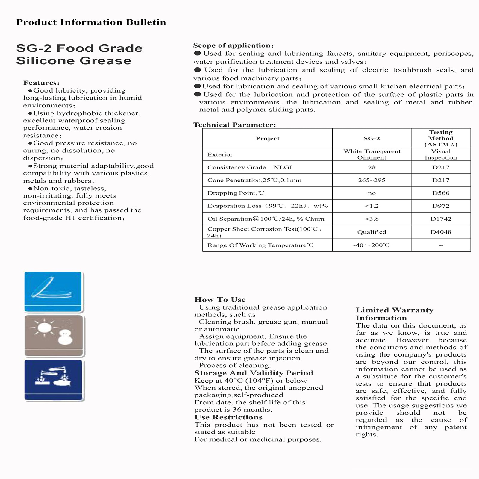 Silicone Grease, Food Grade Sanitary Lubricant, Machine Lube, Prevent Valves …