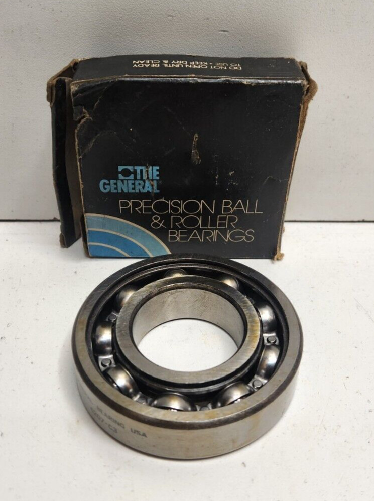 NEW OLD STOCK! GENERAL BEARING 35MM ID X 72MM OD BALL BEARING 6207-C3
