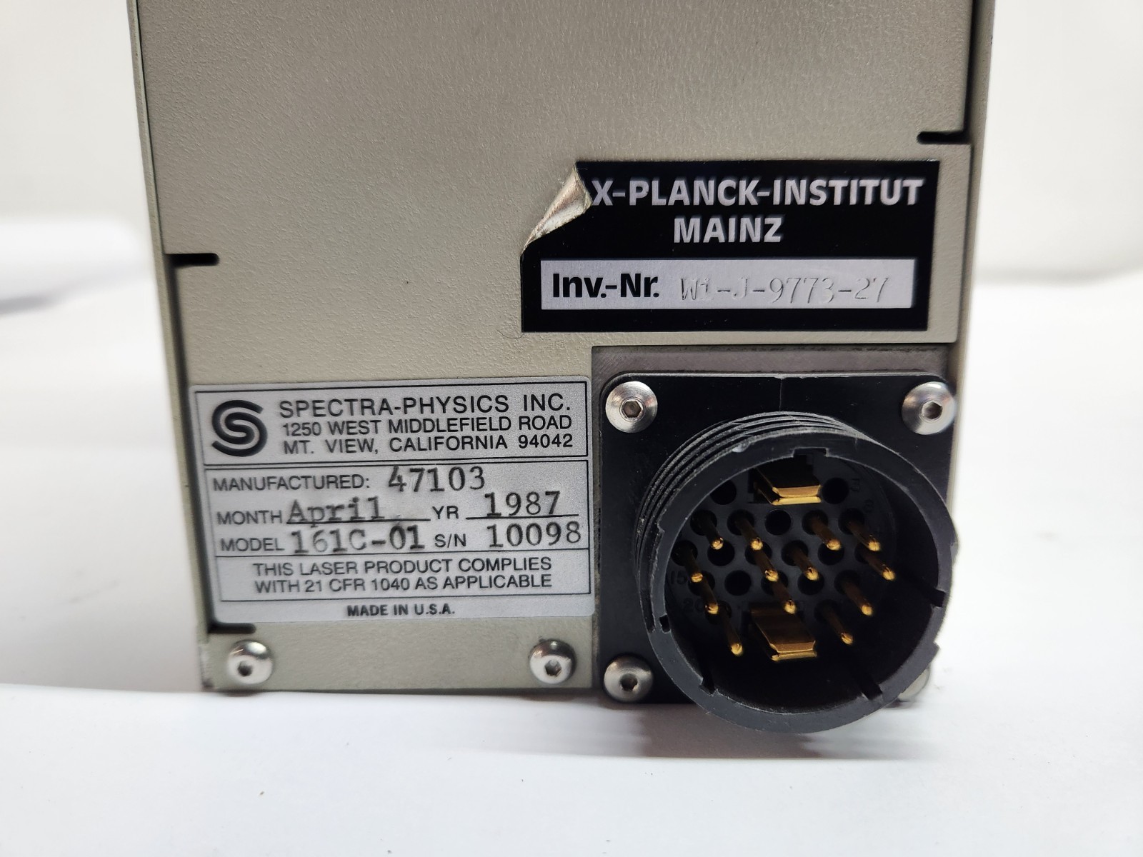 Spectra-Physics 161C-01 16w Argon-Ion Laser Head ~ Untested