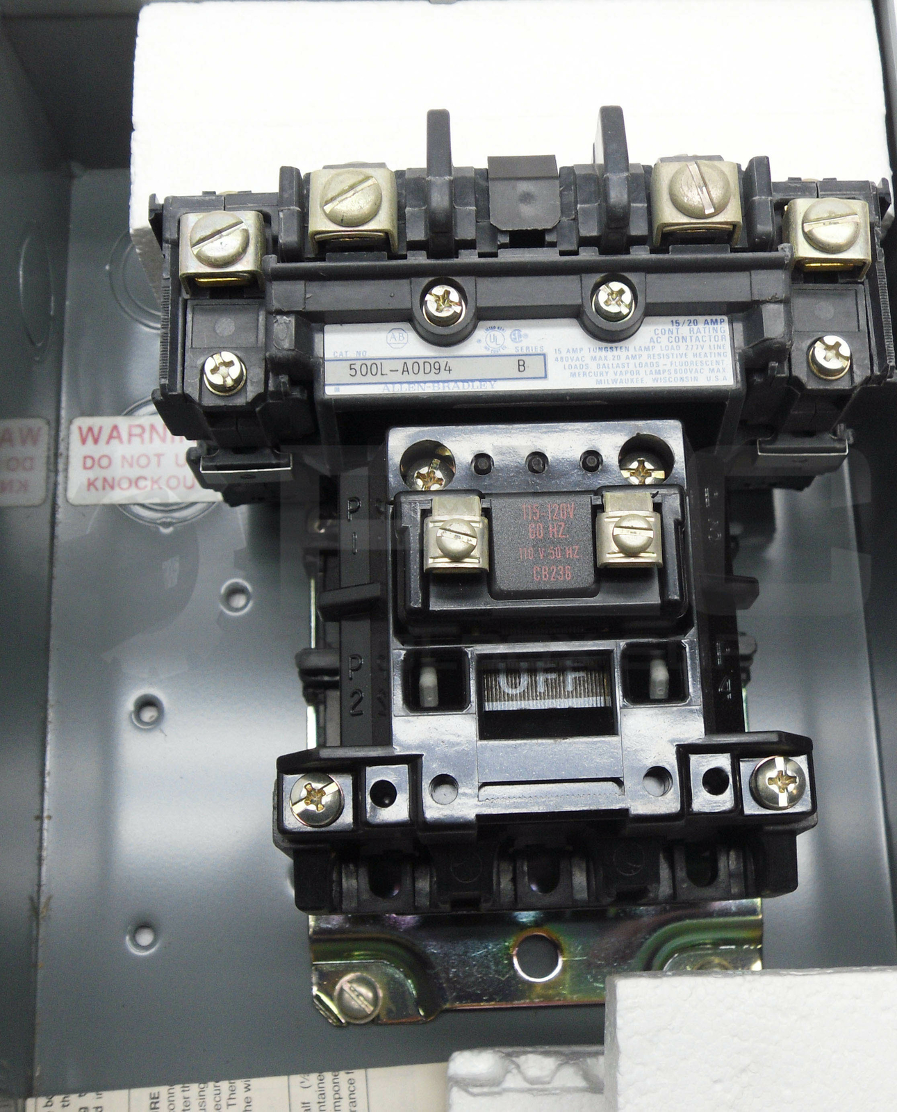 NEW ALLEN BRADLEY 500L-AAD94 /B AC LIGHTING CONTACTOR W/ CB236 COIL *READ*