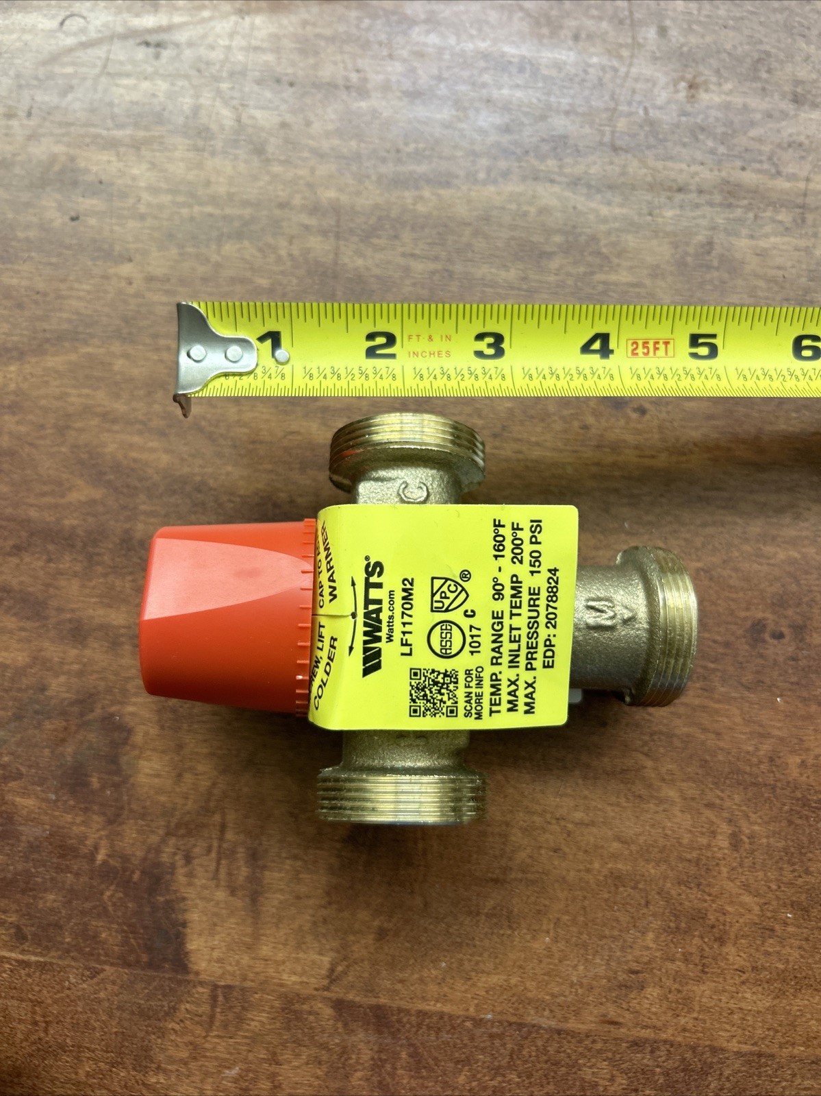 Watts 3/4 Lf1170m2-Ut-Press Mixing Valve, 0.5 To 23 Gpm, 3/4″ Inlet