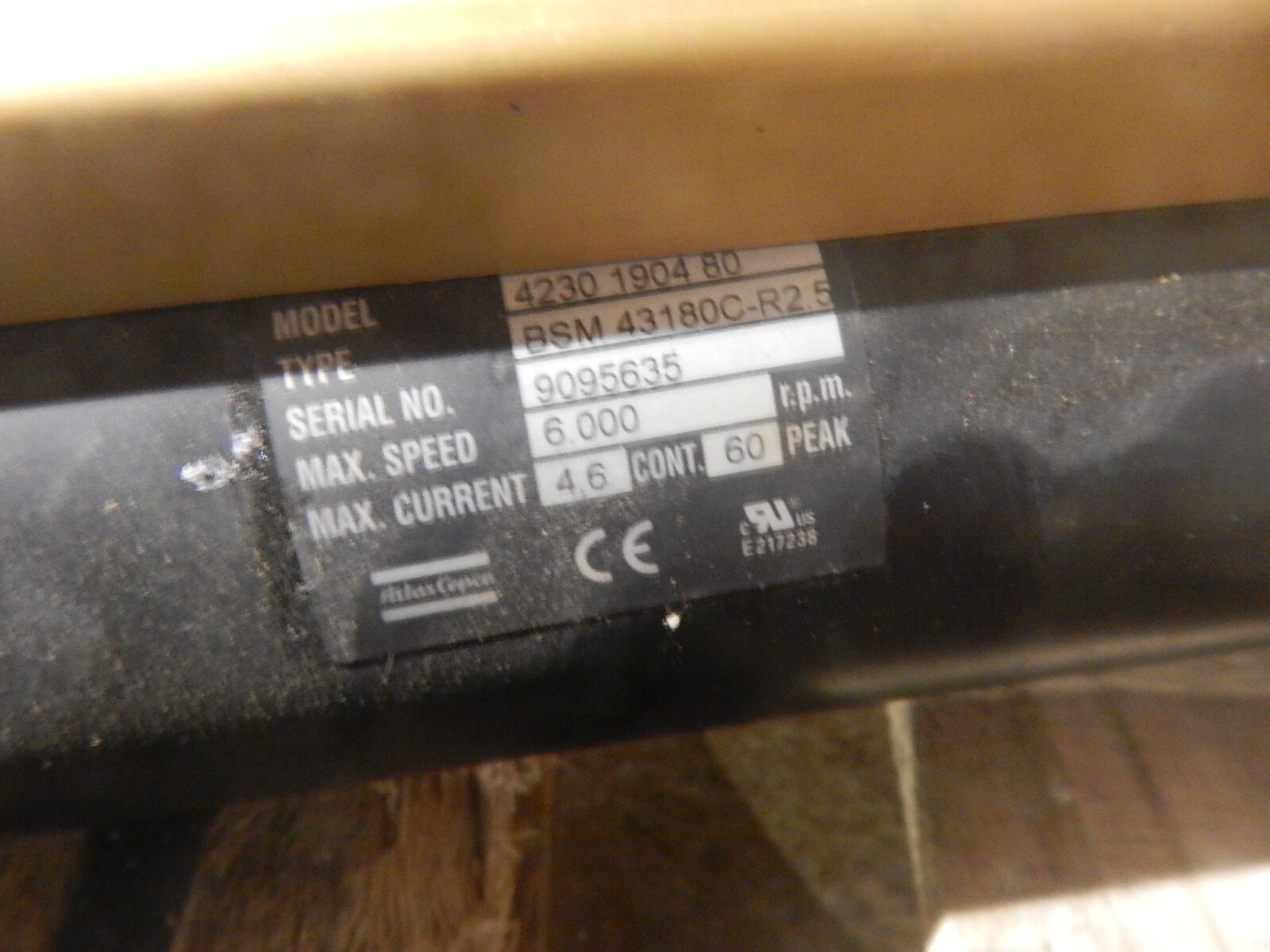 Atlas Copco 4230 1904 80 BSM 43180C-92.5 9095635 Servo Motor*FREE SHIPPING*