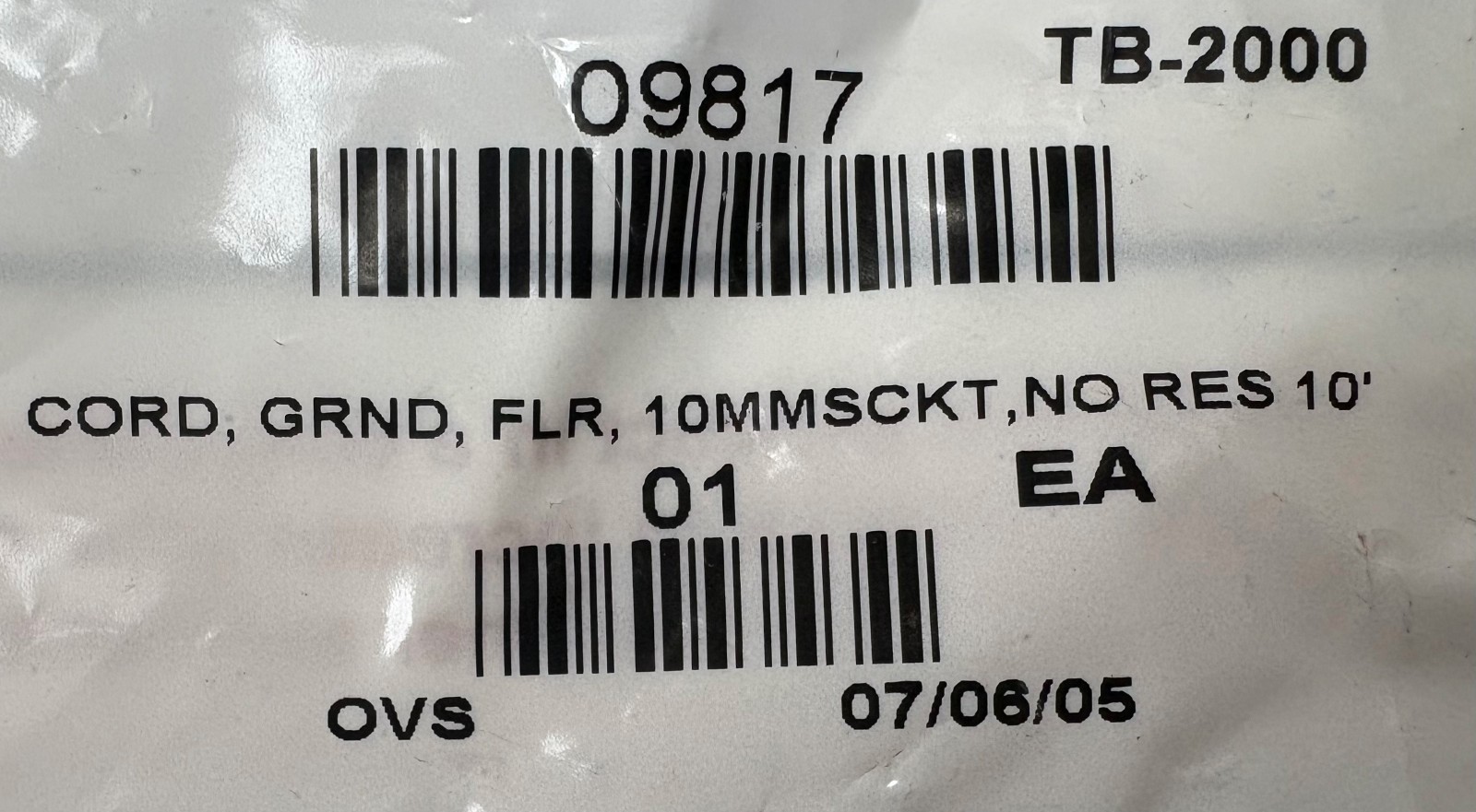 DESCO 09817 ESD GROUNDING CORD GRND FLR 10mmSCKT NO RES 10′ FEMALE SNAP