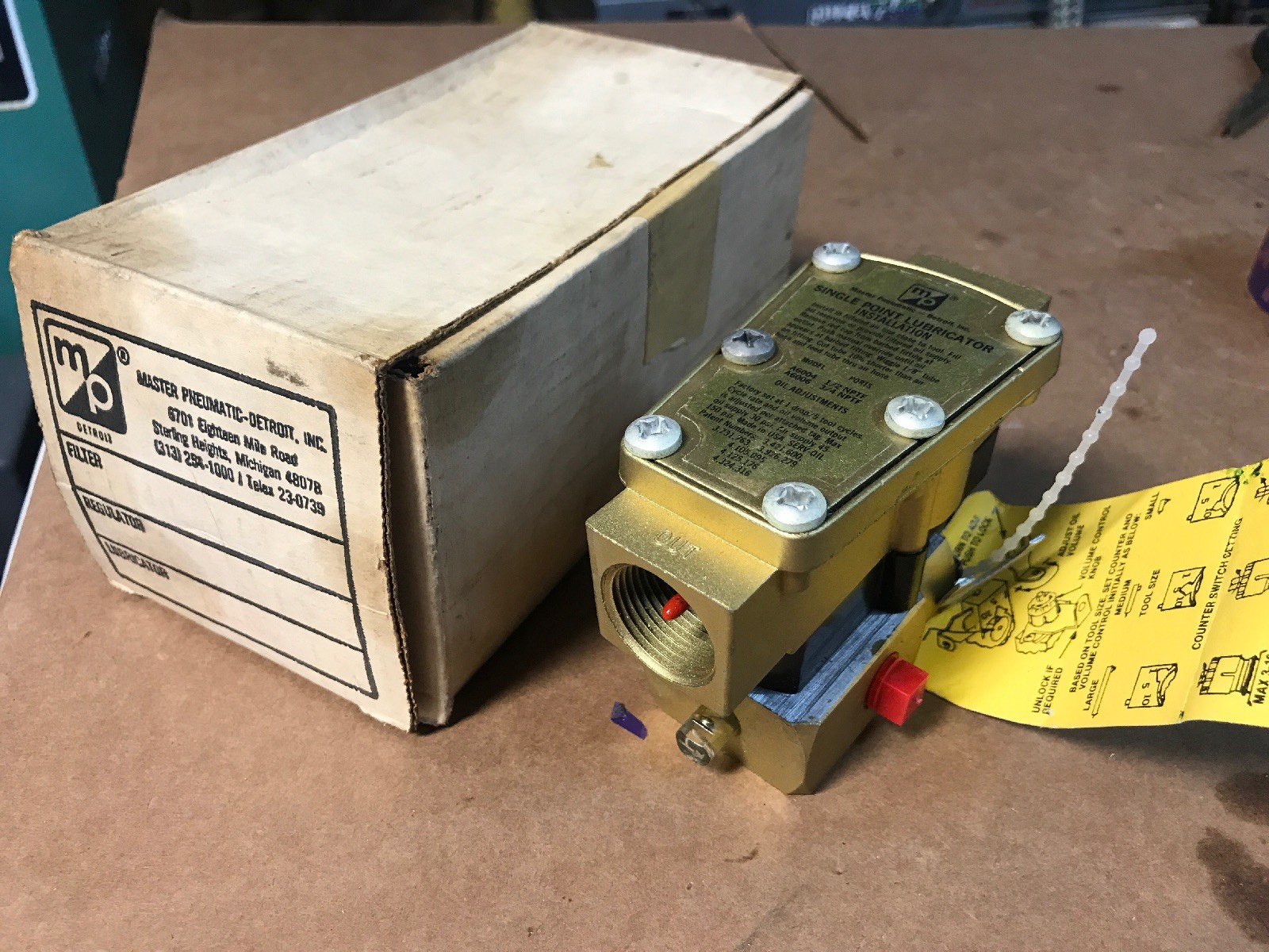 NEW Master Pneumatic Single Point Lubricator 3/4” Valve A6006 FAST SHIPPING
