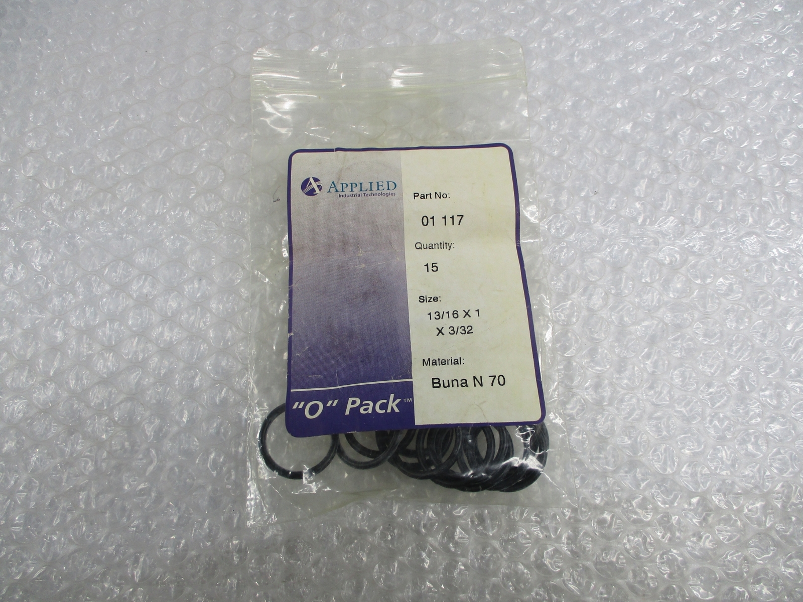 APPLIED INDUSTRIAL TECHNOLOGIES 01 117 O-RING PKG OF 15 NSMP