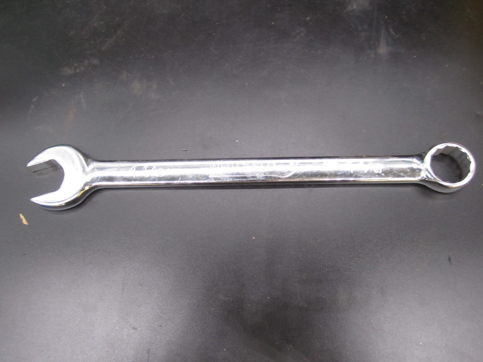 Wright Grip 1236 1-1/8” Open End Wrench Chrome finish Used Free Shipping