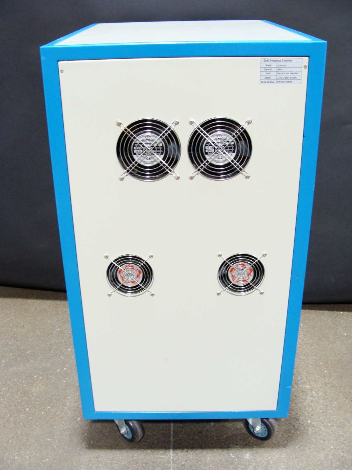 GoHz 30kVA Frequency Converter; 3Ph 220v 50/60hZ Input, 3ph 0-300V 40-120hZ Out