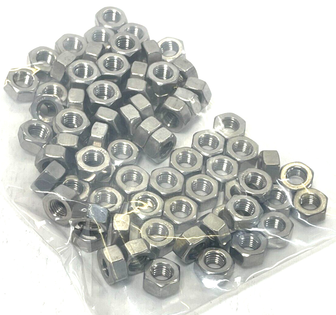 MSC 1/4-28 UNF STAINLESS STEEL RIGHT HAND HEX NUT *LOT F 77* 87925707