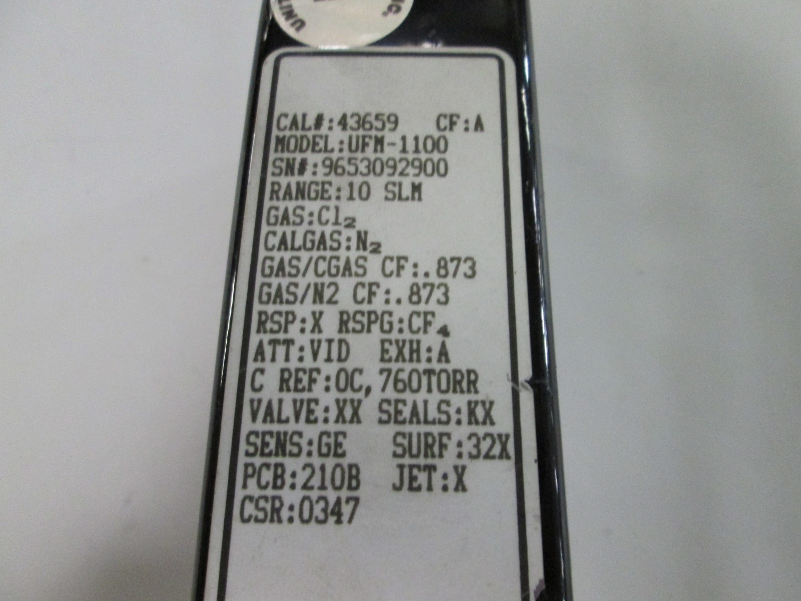 Unit Instruments UFM-1100 Mass Flow Controller (FREE SHIPPING) P6B