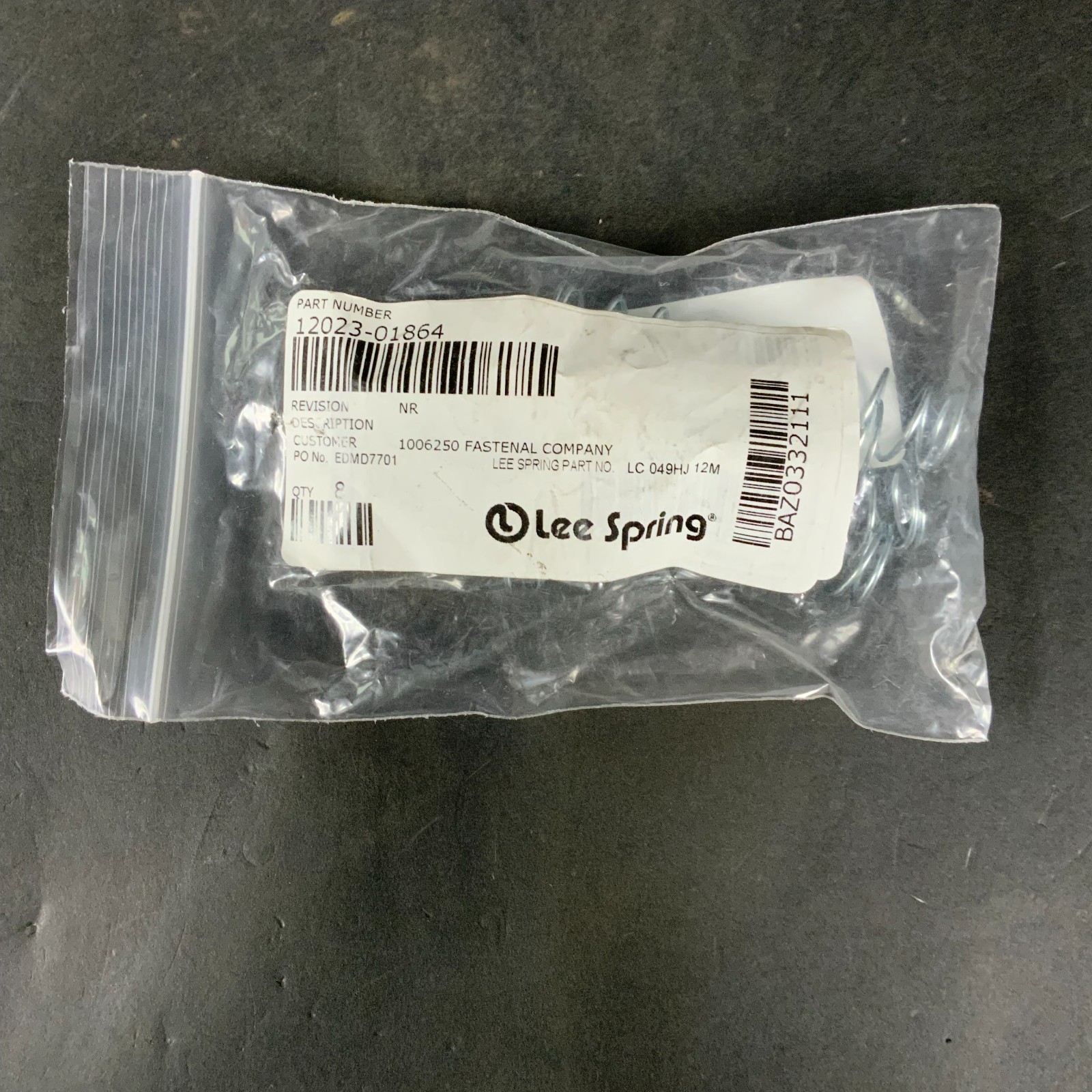 LEE SPRING LC049HJ SPRING COMPRESSION – QTY 4 ($20 OBO)