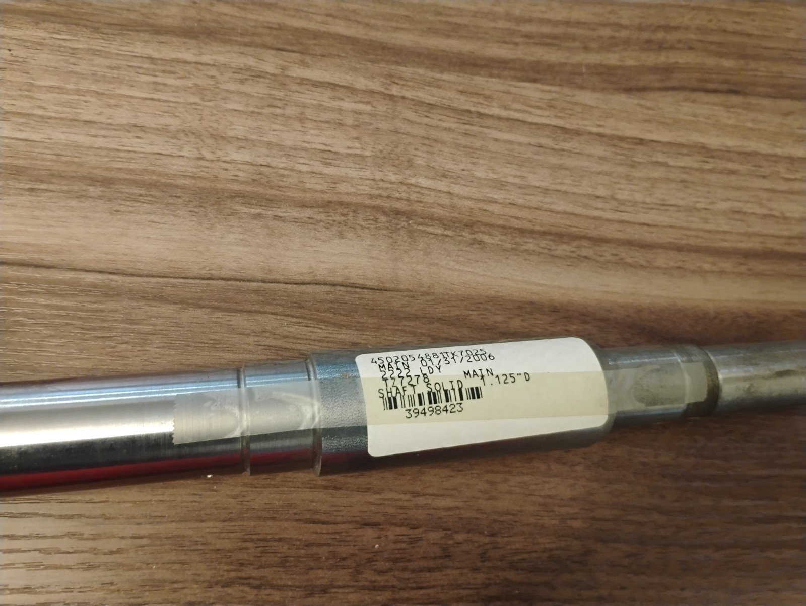 1.125″ Diameter x 13.17″ L Solid Shaft – Fast Ship