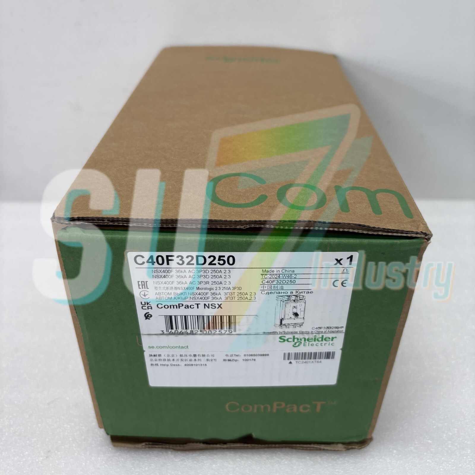 Schneider C40F32D250 NSX400F Mic2.3 250A 3P3D circuit breaker# 1pcs New In Box