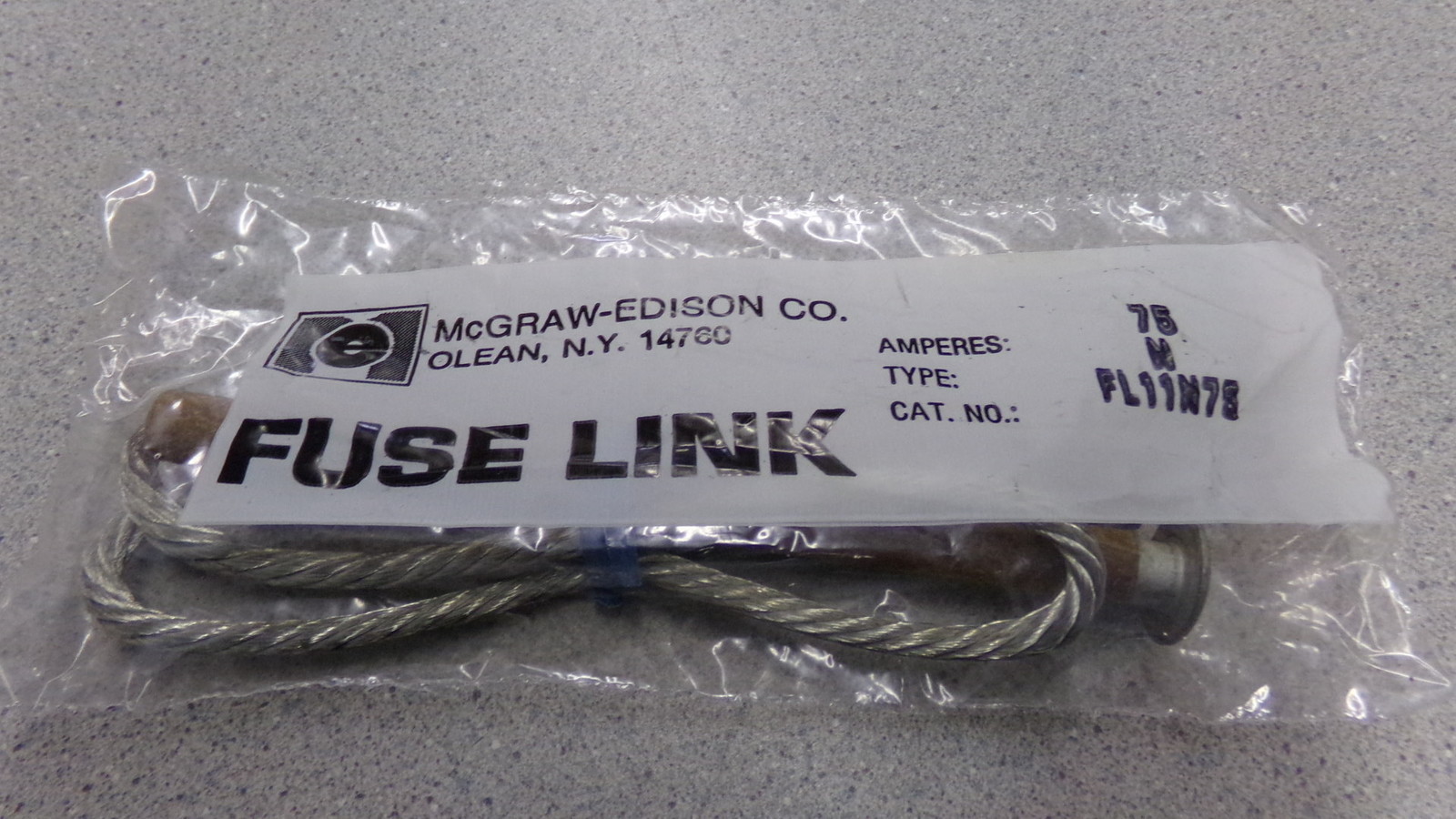 NEW McGraw Edison Fuse Link 75A FL11N75 *FREE SHIPPING*