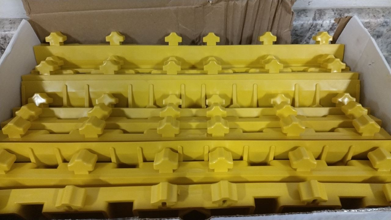 Safe-Flex A4-Y 10 Pk 18 In L 4 In W Yellow PVC Ramp Edge