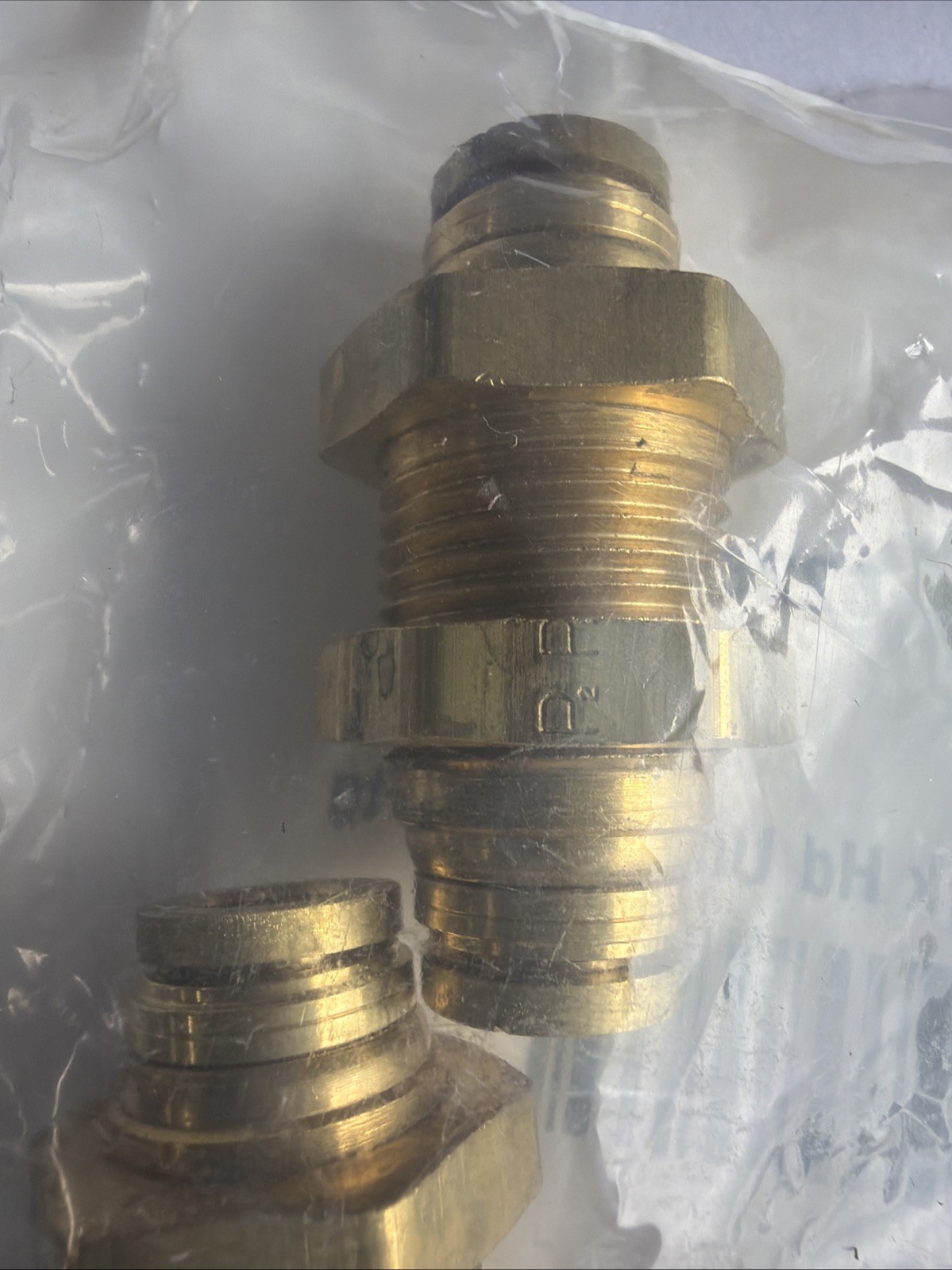 DOT bulkhead Union 3/8in Tube Push Lock 2-pack