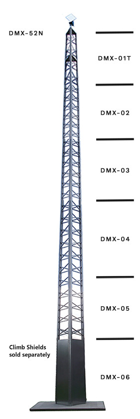 WADE Model DMX-52N 52 Foot Standard Duty Self-Supporting Tower