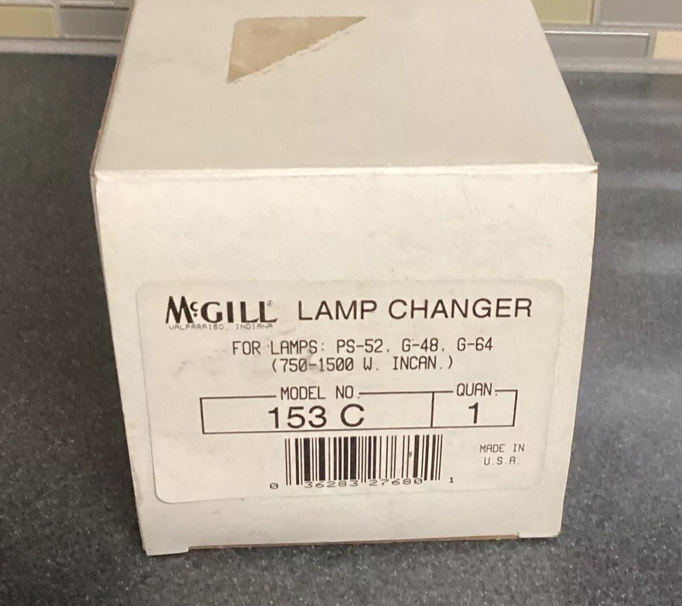 McGill Electrical 153-C Lamp Changer Head 153C Light Bulb Changer- New/Open Box