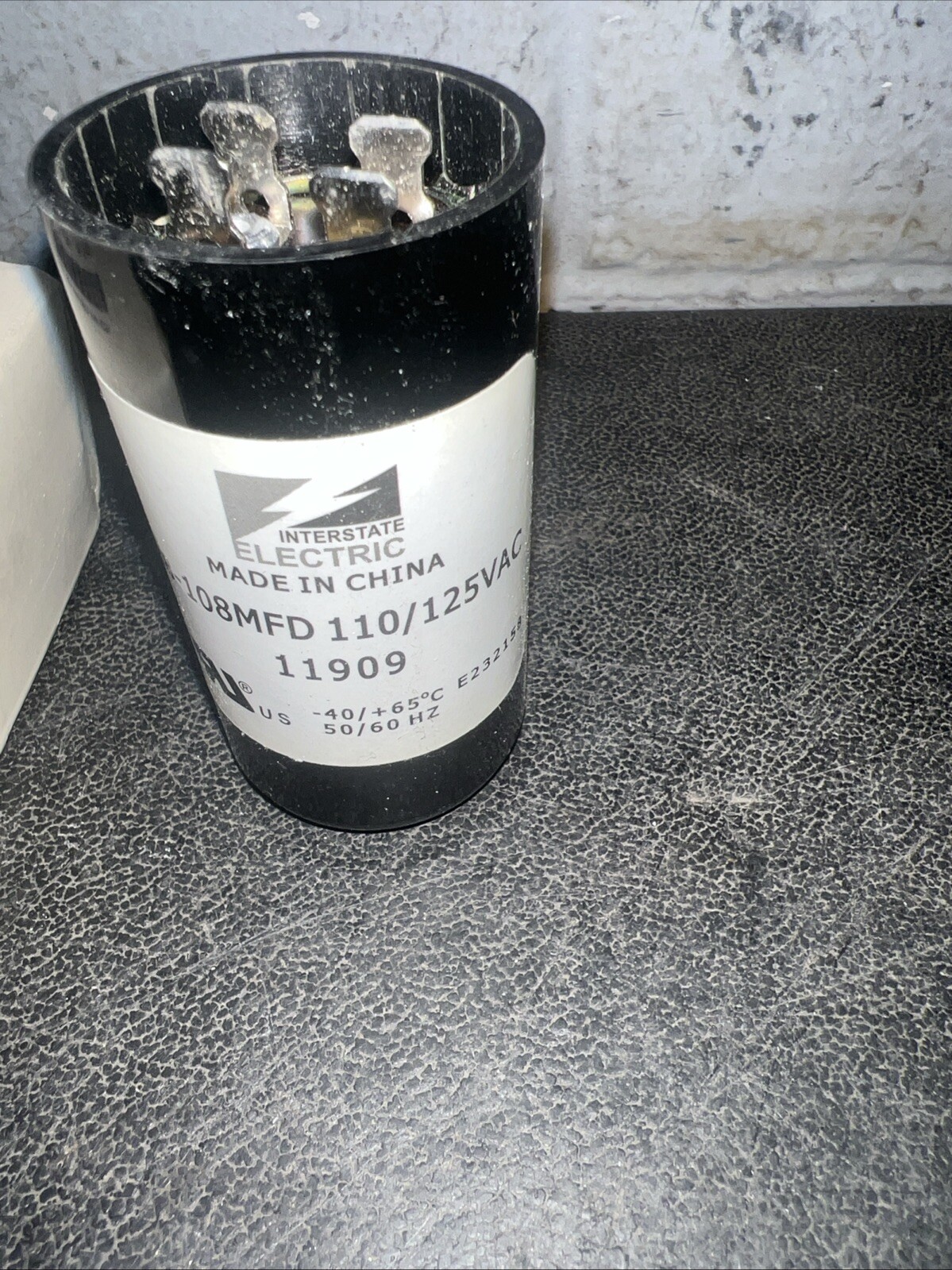 INTERSTATE 11909 MOTOR START CAPACITOR 88-108 MFD 110/125V