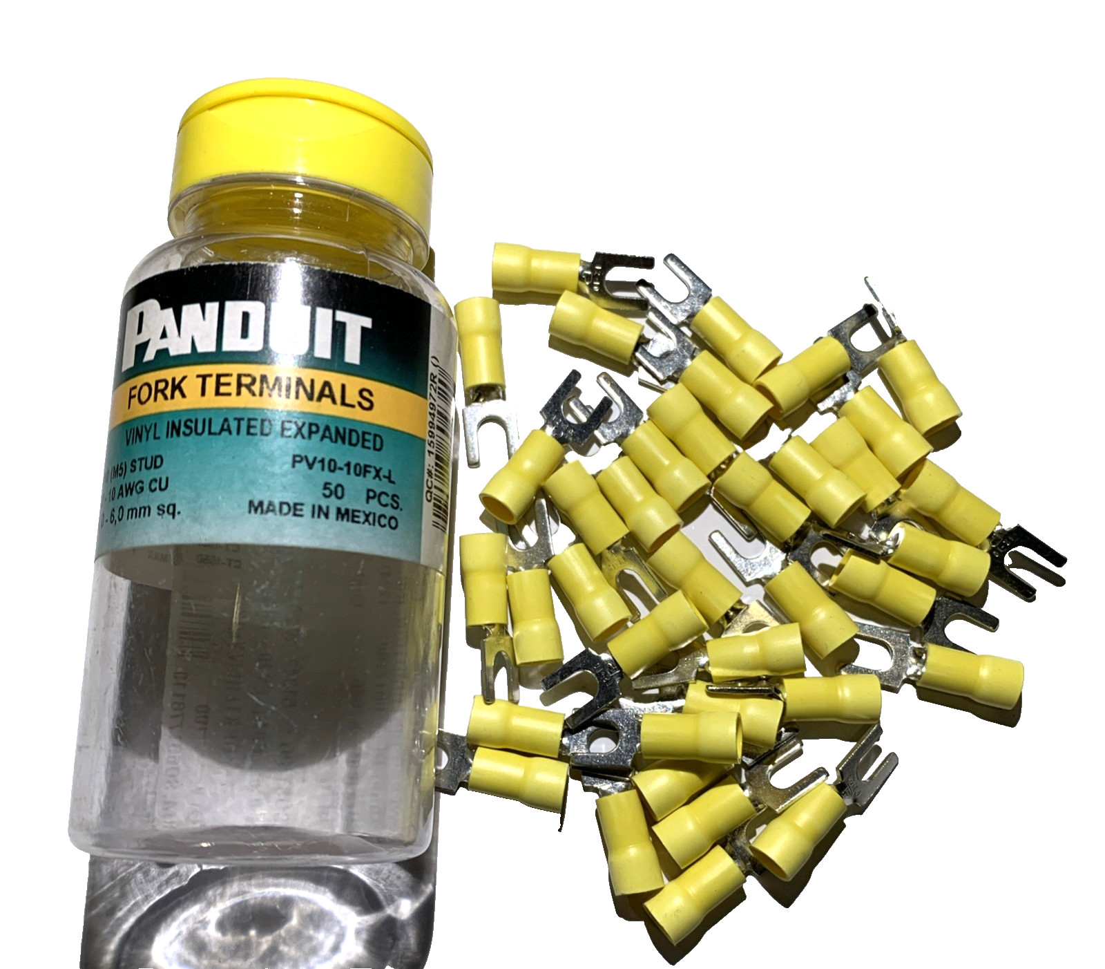 Panduit PV10-10FX-L Fork Terminal PV1010FXL (37 Out Of a Pack of 50) 75 Cents Ea