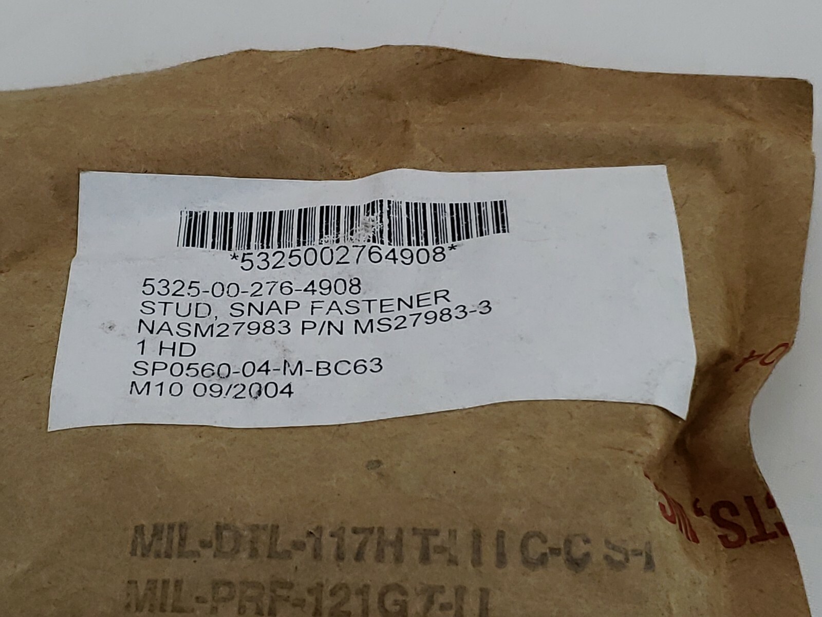 Dogging Snap Pin Stud Fastener, MS27983-3 NSN 5325002764908 Qty~90