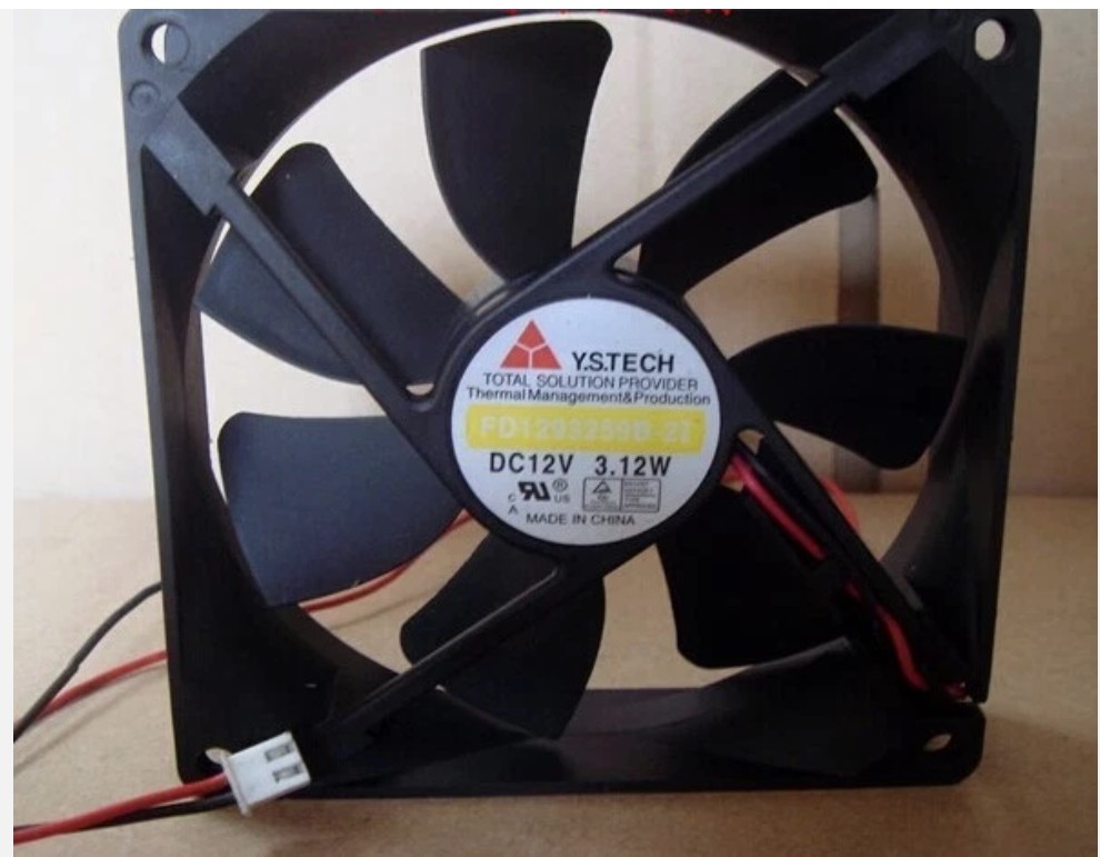 Y.S.TECH FD1293259B-21 9025 DC12V 3.12W 9CM 2-wire silent cooling fan