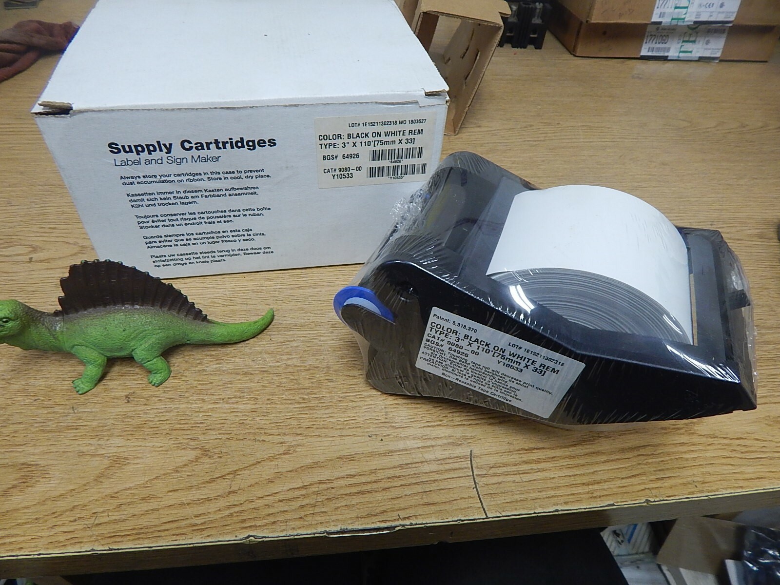 NEW Supply Cartridges 9080-00 Label & Sign Maker Y10533 3″x110′ *FREE SHIPPING*
