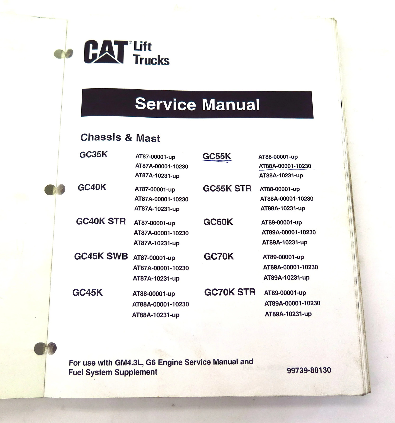 Caterlillar Lift Truck Service Manual 99739-80130