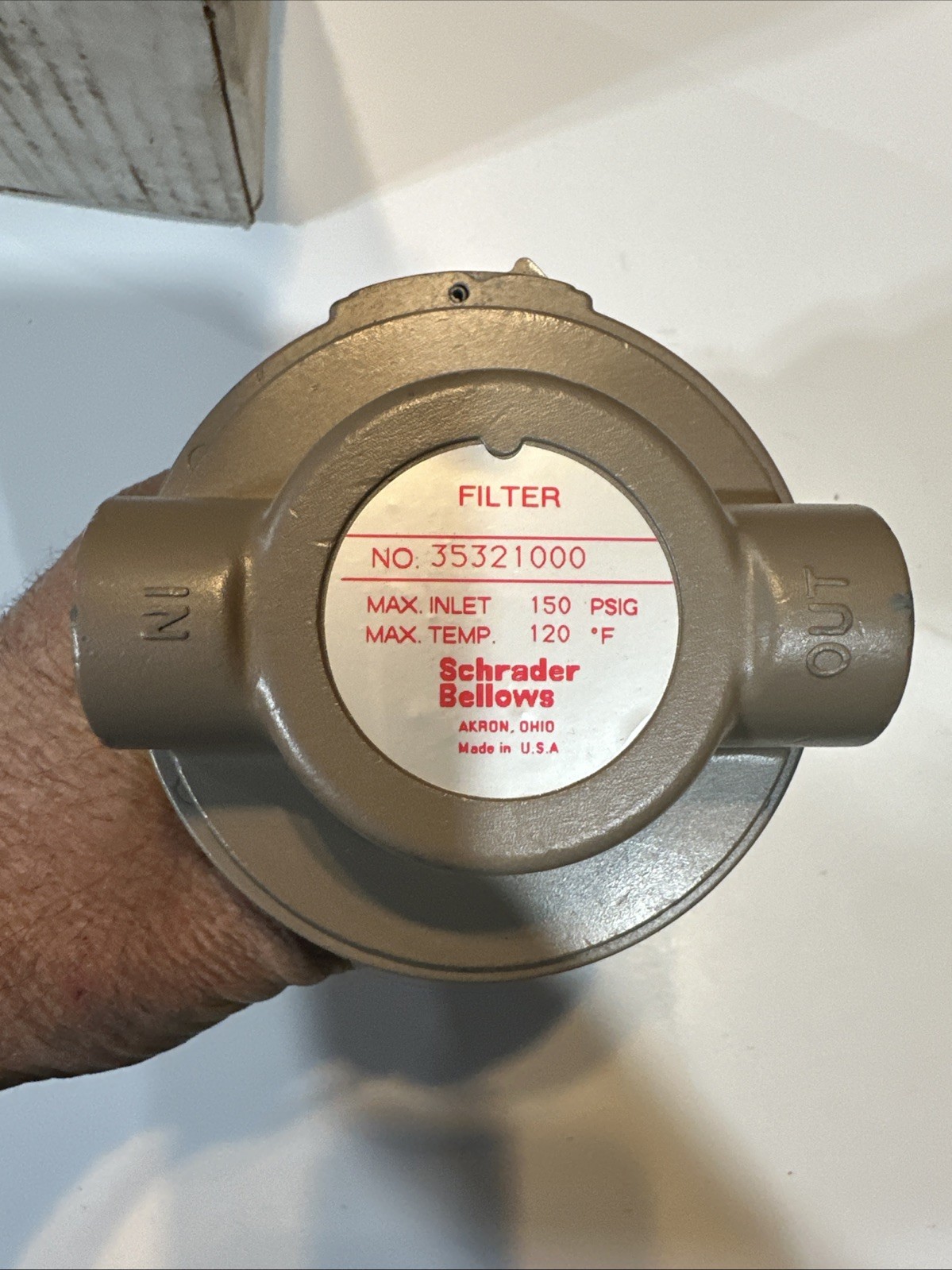 Schrader-Bellows 3532-1000 air line filter CLEMCO MARCO SANDBLASTING