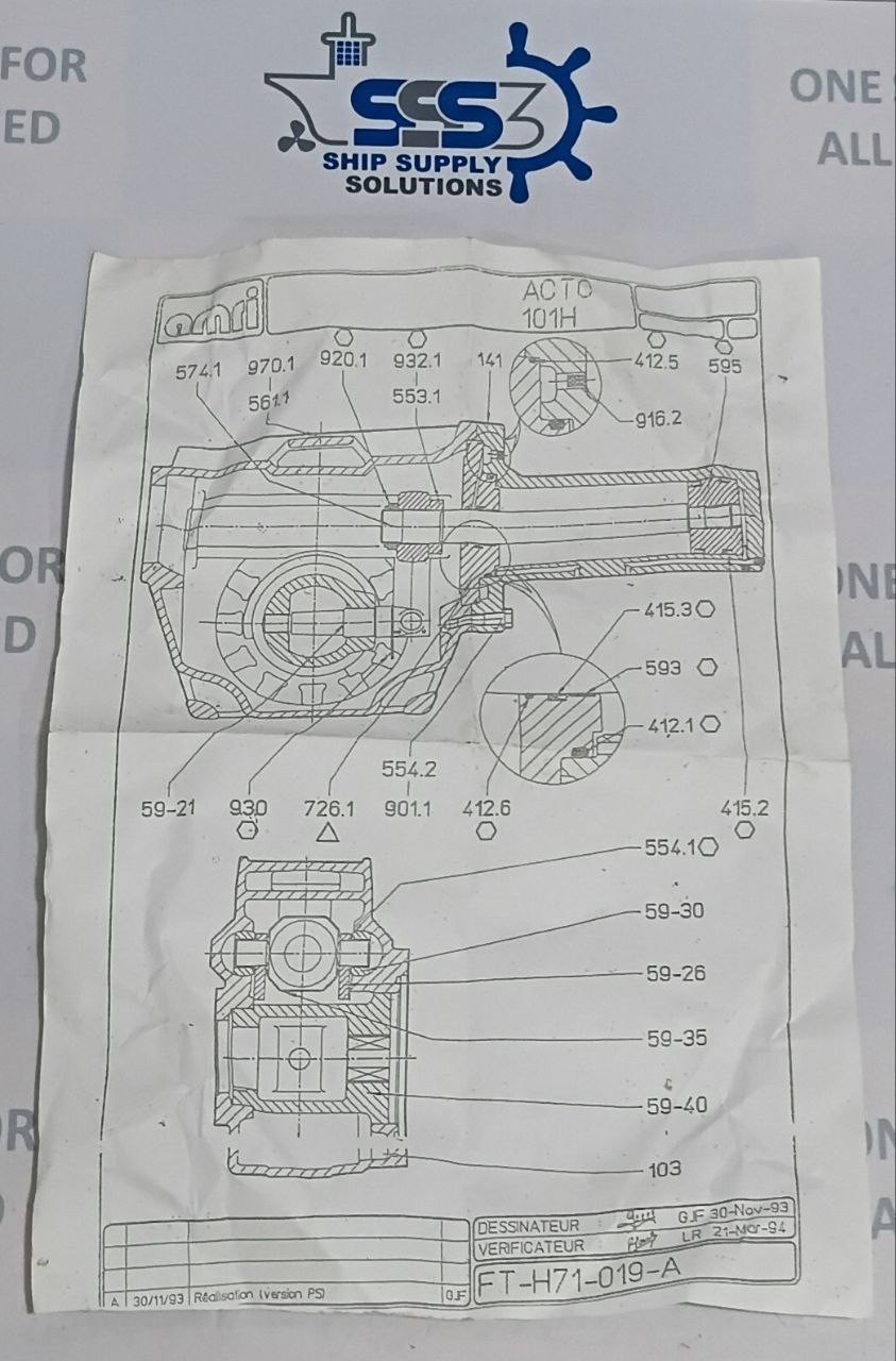 KSB/Amri ACTO 101H Seal Repair Kit / Sealing Kit FT-H71-019-A