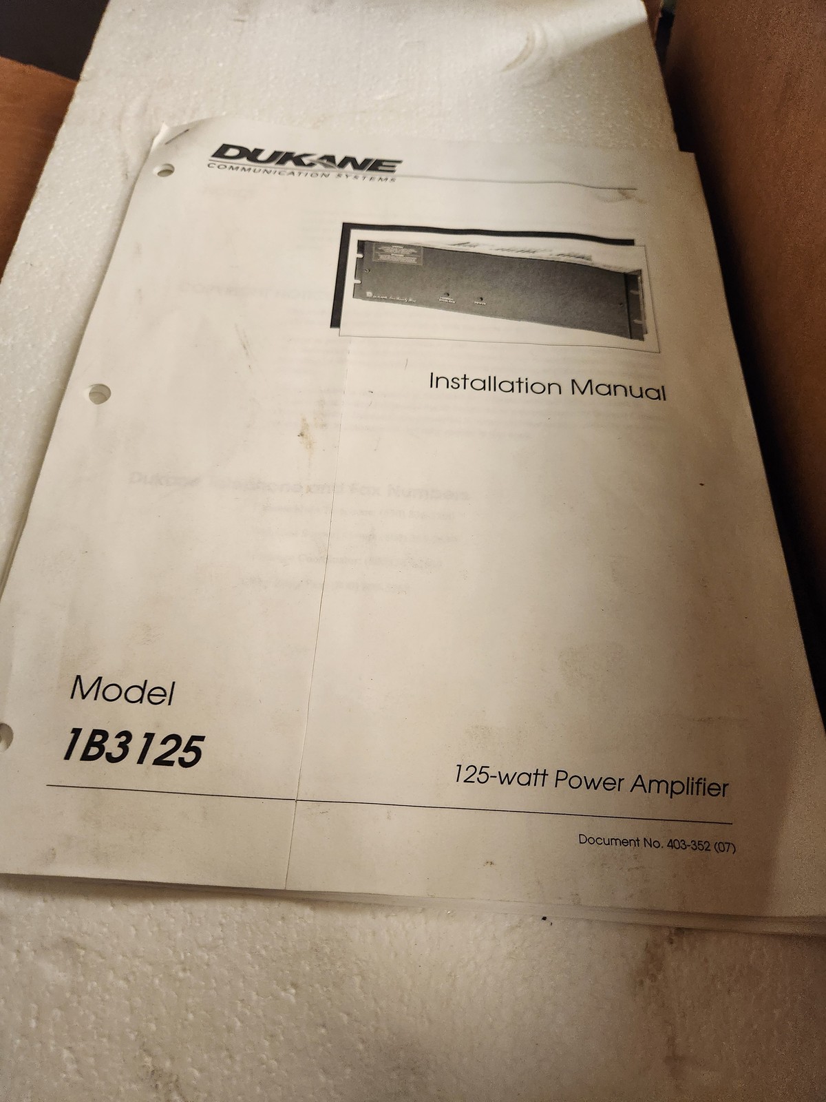 DUKANE 1A3125 Fire Protective Signaling Amplifier USED