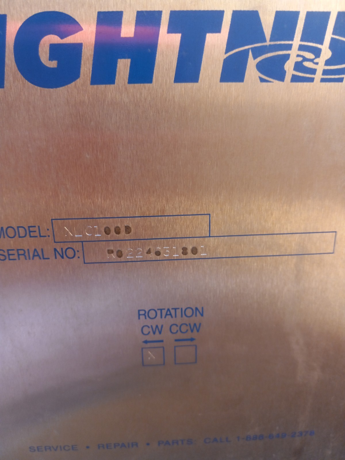1-1/2” LIGHTING MIXER XLC100D RPM 1725 FR 132TYZ