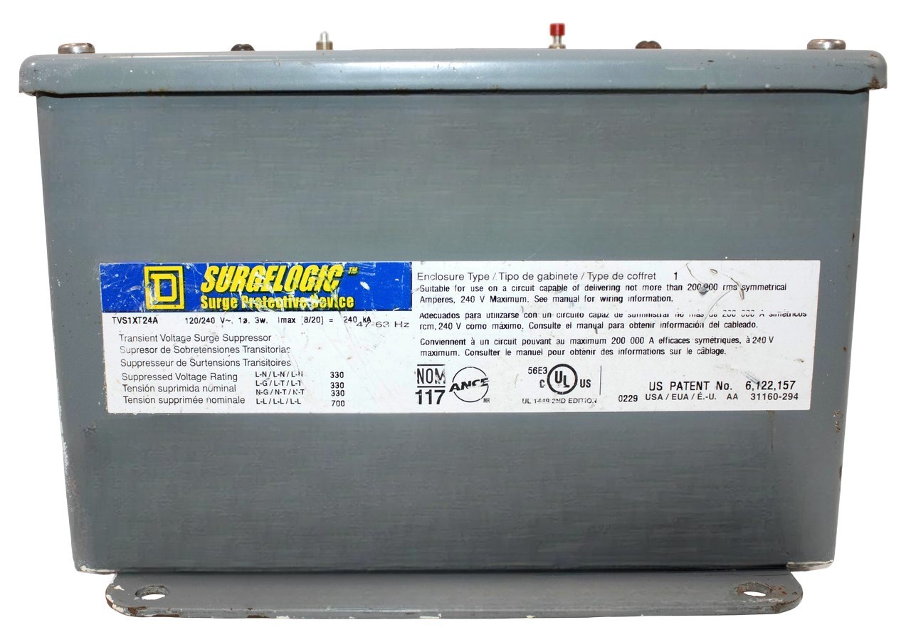 Square D TVS1XT24A Surge Suppressor 240V 1PH 3W 200kA SurgeLogic 31160‑322‑01