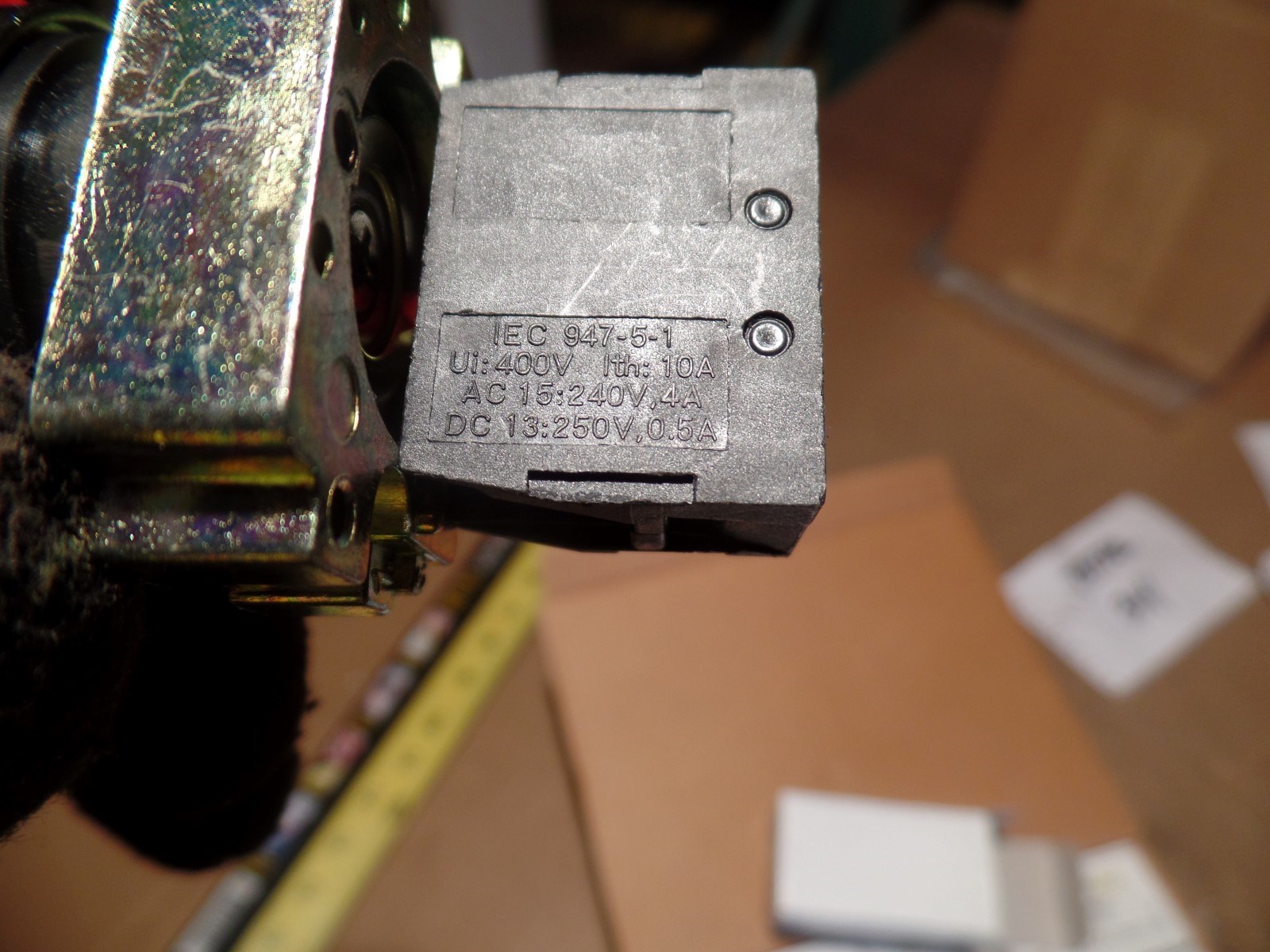 IPS E-STOP BUTTON SWITCH, IP-04765, 10(6)A, 400V, IP-06360, IEC/EN60947-5-1