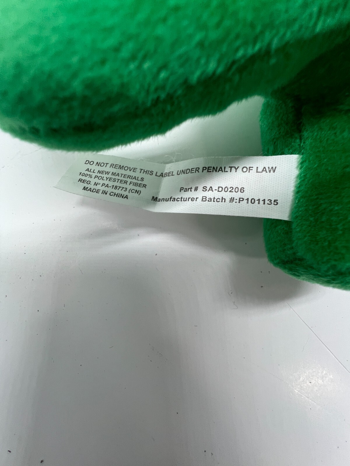 Sinclair Genuine Plush Green Stuffed Dino Dinosaur SA-D0206, P101135