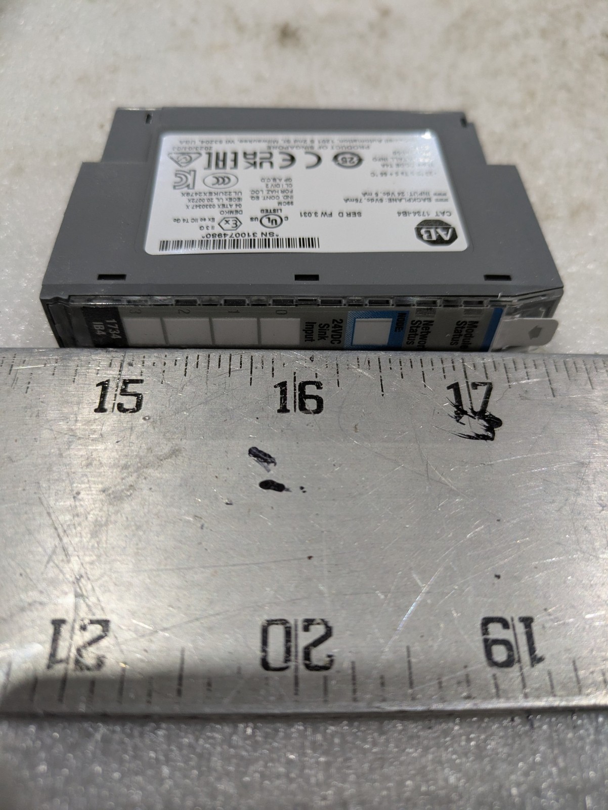 ALLEN-BRADLEY 1734-IB4 SER.D FW 3.031 BACKPLANE 5-24VDC 5-75MA 1306505170