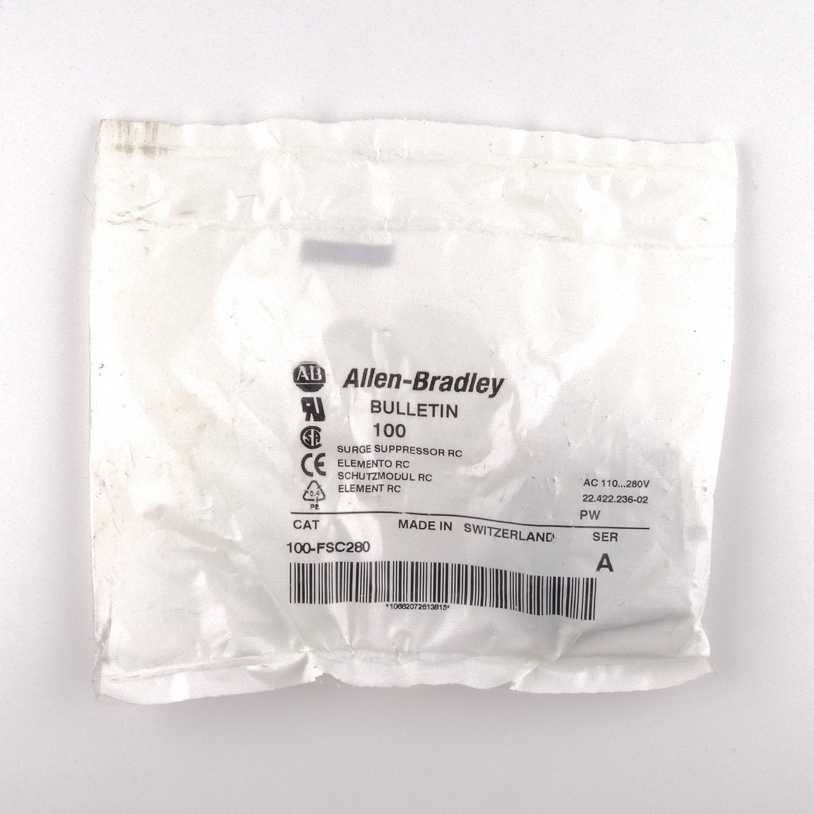 New Allen-Bradley 100-FSC280 Surge Suppressor RC 100FSC280 – 60 Day Warranty