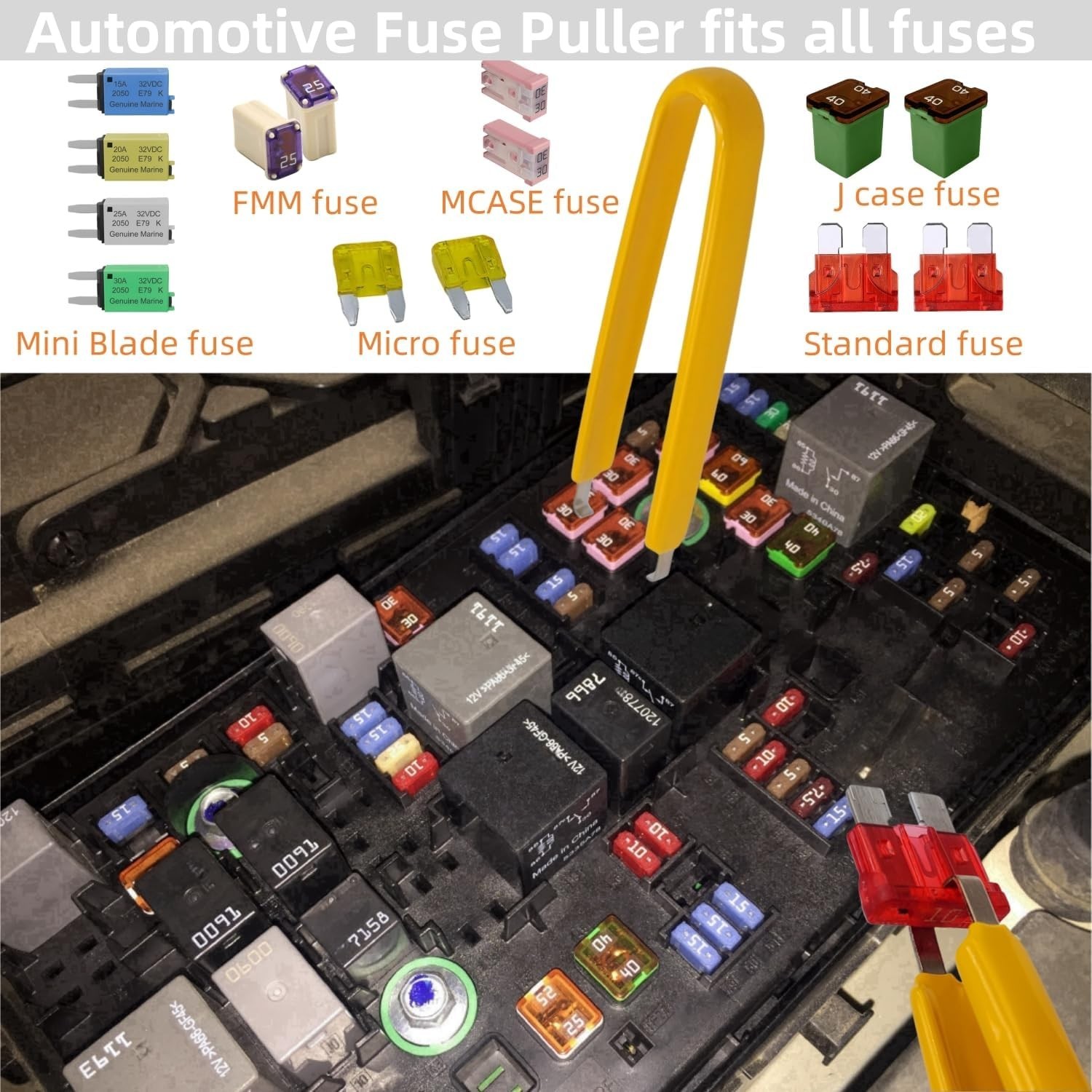 Relay Puller Pliers, Fuse Puller Pliers, Automotive Fuse Puller Tool, Fuse Remov