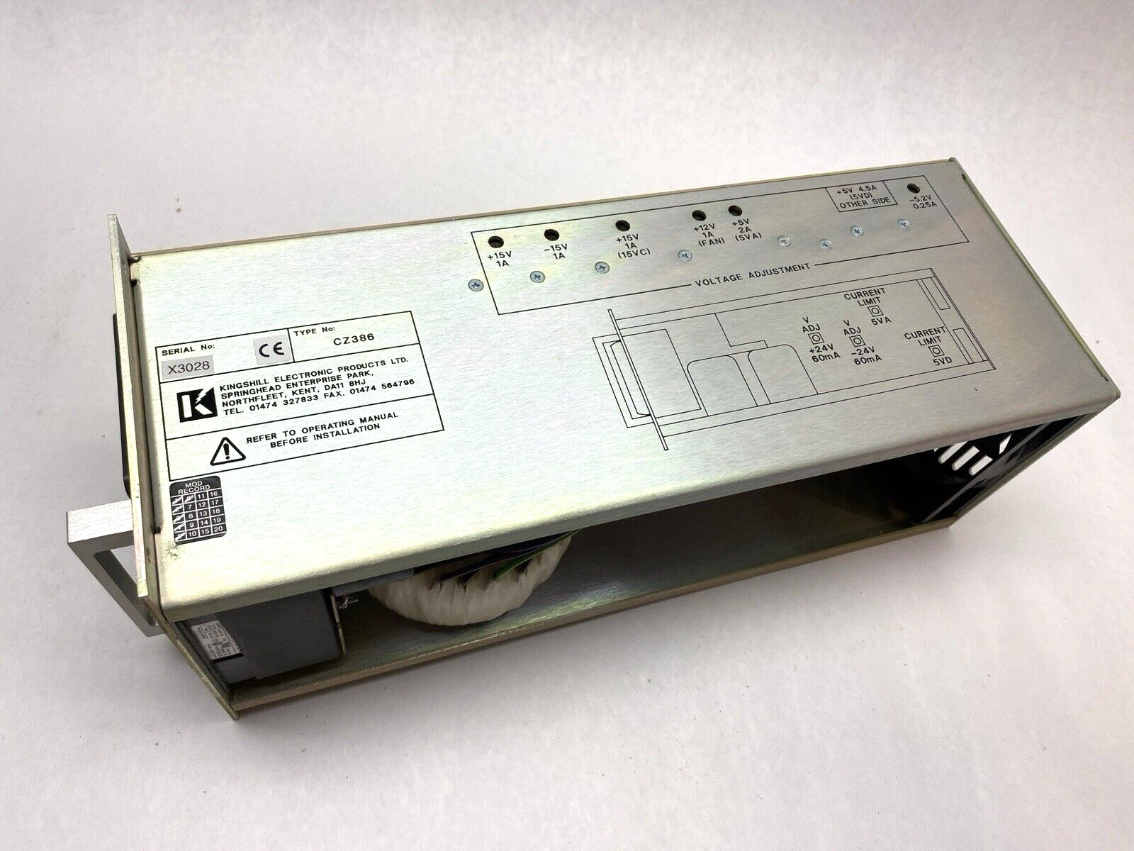 Oxford 1420-069 Power Supply Assembly X3028 Rev 7 Kingshill CZ386 -Missing Cover