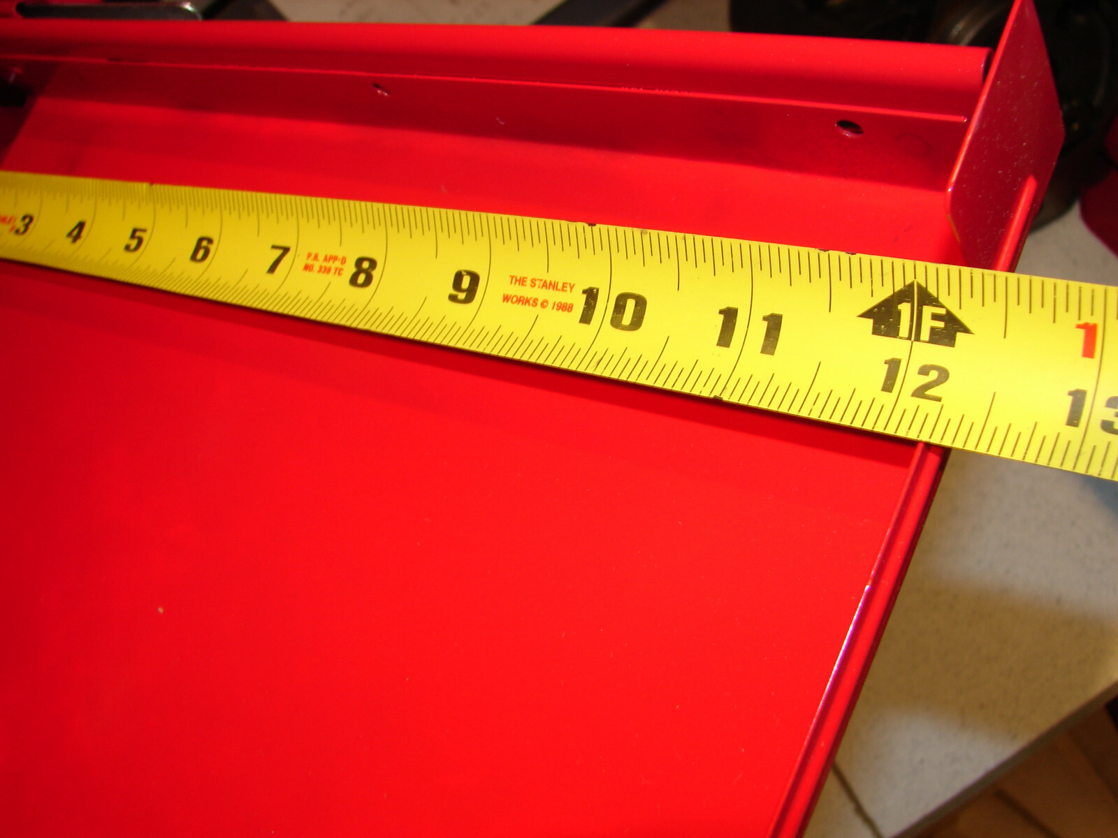 DISCO Red Finish Sliding Cabinet Holds 4 Large 18″ x 12″ Trays. 80324