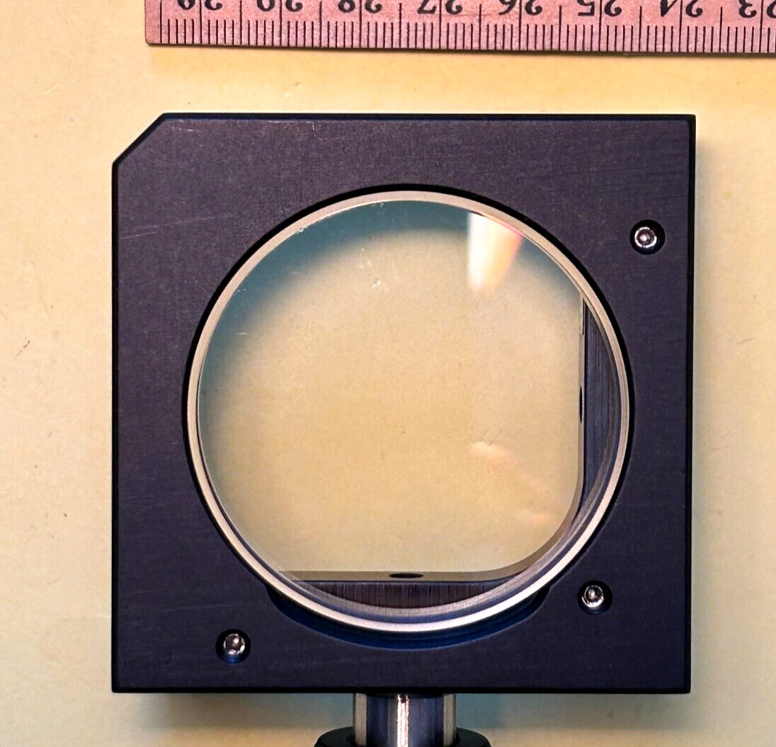 KrF Laser 2″ Dia. CaF2 70% partial reflector on Thorlabs 3″optic mount assembly