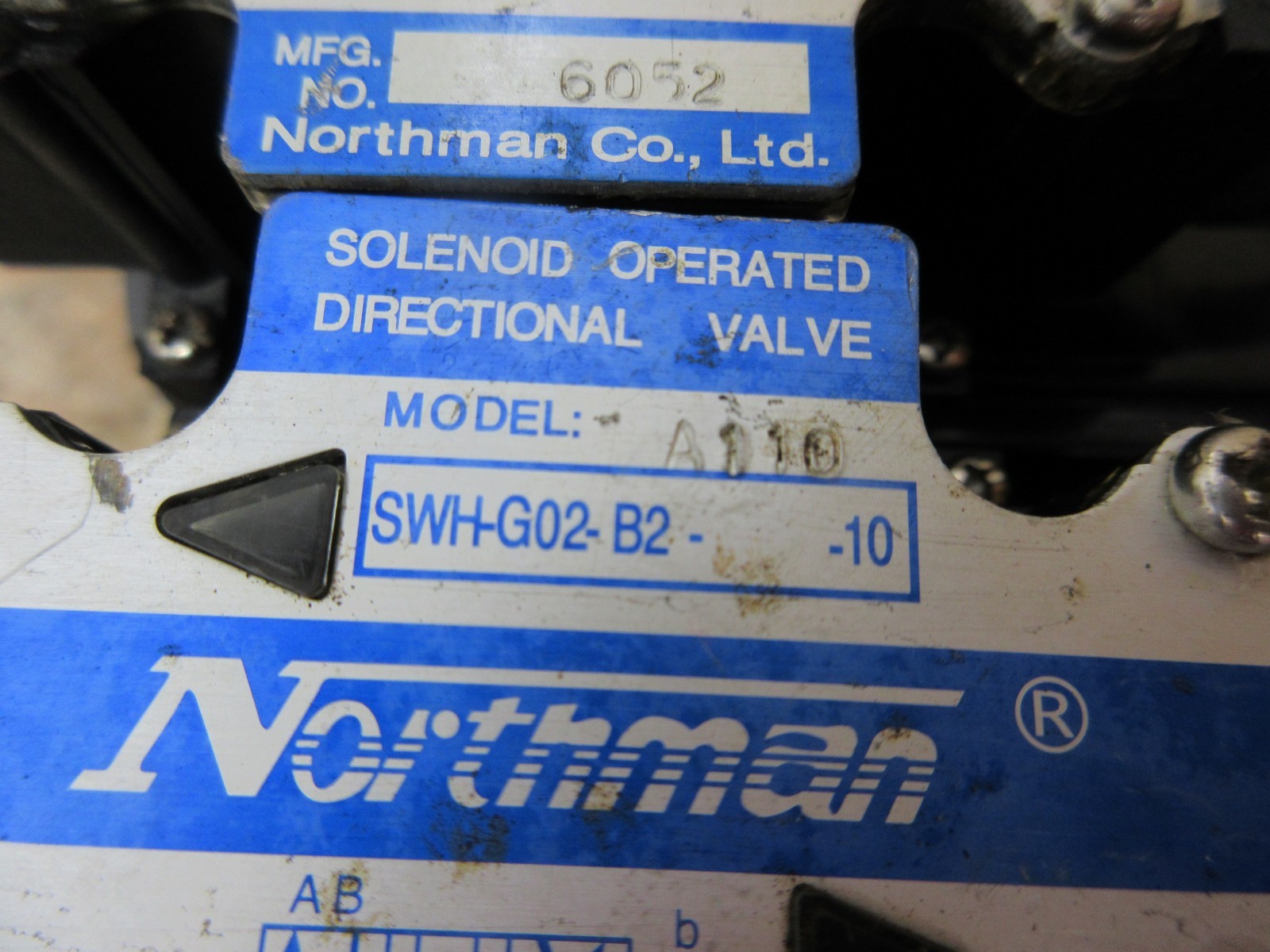 NORTHMAN SOLENOID VALVE SWH-G02-B2-A110-10 EACH 1