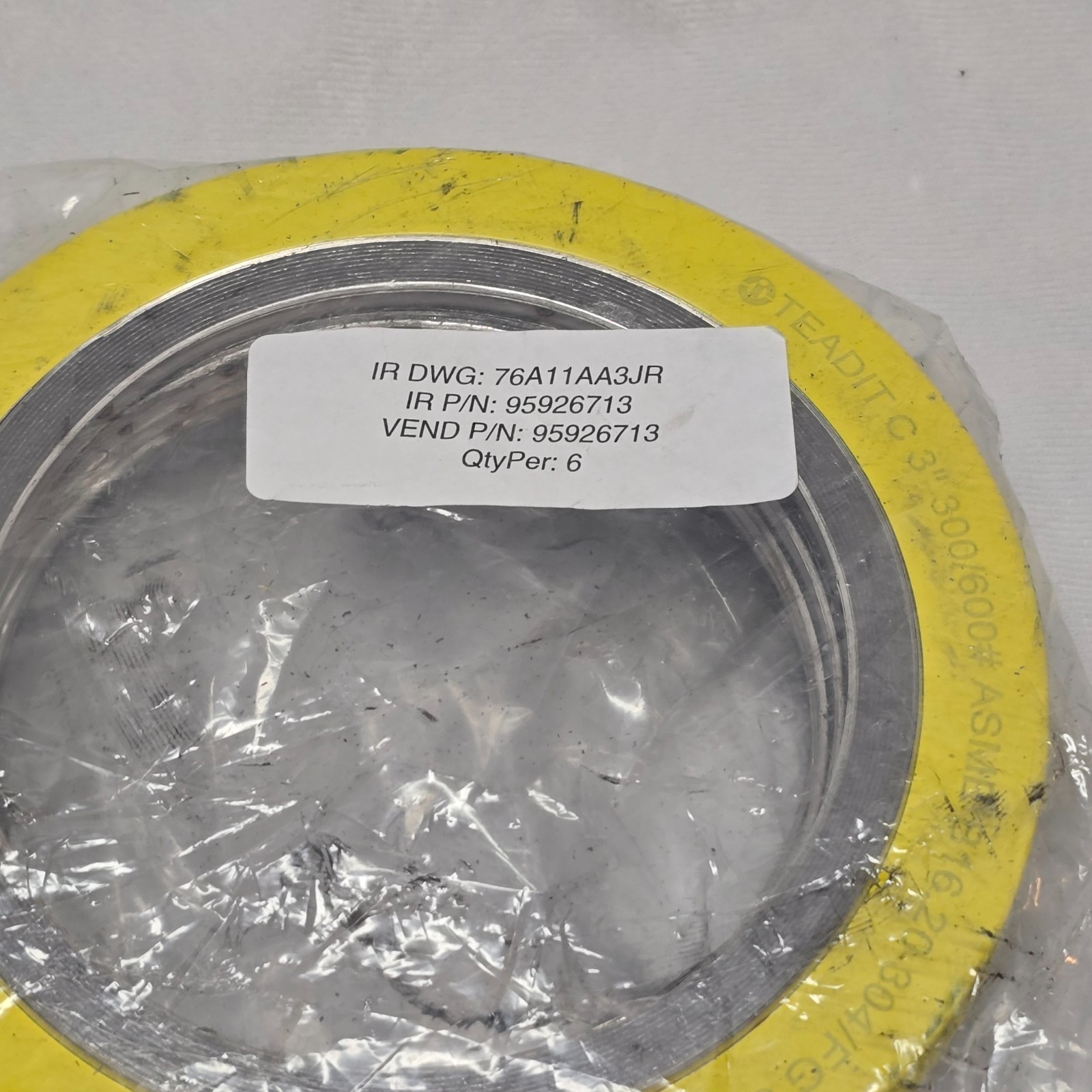 6 Pack Ingersoll Rand Flexitallic 3″ Style CGI Spiral Wound Gasket 95926713