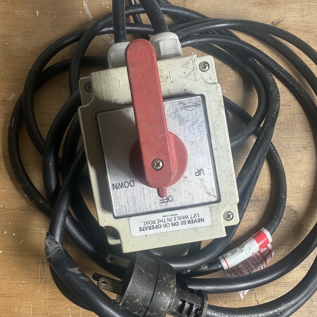 Elite Motors 1HP Boat Lift Motor 115/230V 1725 RPM 93046 w/ Switch – For Parts