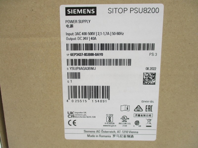 SIEMENS 6EP3437-8SB00-0AY0 400-500V 2.1-1.7A NSFS
