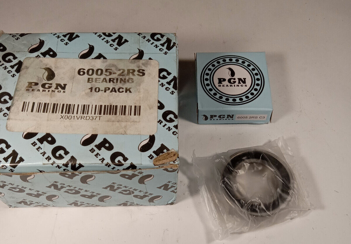 1 NEW PGN 6005-2RS BEARINGS (10-PACK) ***MAKE OFFER***